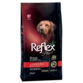 Reflex Plus Kuzu Etli 15 kg Orta Büyük Irk Yaşlı Köpek Maması - 1