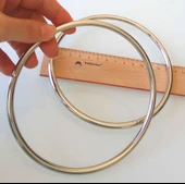 Çanta Aksesuar 13 Cm Gümüş Renk Metal Çanta Sapı - 1