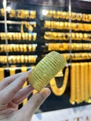 22 GOLD KAPLAMA RENK 3 CM GENİŞLİĞİN DE CNC BİLEZİK TAKI ( BİR ADET ) - 3