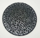 Çanta Aksesuar 20 Cm Desenli Yuvarlak Plaka, Taban - 1
