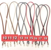 Çanta Aksesuar Spagetti Model Çanta Sapı Koyu Kahve Renk Light Gold Metal - 3