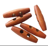 Çanta Aksesuar 5Li Ahşap Çoban Düğme 5 Cm Taba - 1