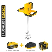 SGS PROFESYONEL AKÜLÜ KARIŞTIRICI MIXER 20V 2X4.0 Ah (KÖMÜRSÜZ MOTOR) thumbnail 2