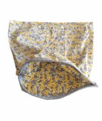Çanta Aksesuar 28X28 Cm Dikilmiş Fermuarlı Astar Sarı Çiçek Desen - 1