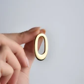 925 Ayar Altın Mikron Kaplama Oval Halka Küpe - E00280 - 2