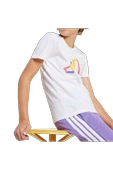 adidas Unisex Çocuk Beyaz  T-Shirt J T TEE JD4638 thumbnail 5