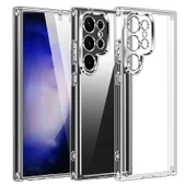 Galaxy S25 Ultra Uyumlu Kılıf Kamera Korumalı Şeffaf Esnek Renksiz Silikon Kapak - 1