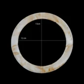 Çanta Aksesuar 15cm Yuvarlak Akrilik Bej Mermer Desen Çanta Sapı - 3