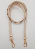 Çanta Aksesuar Spagetti Model Dikişsiz Çanta Sapı Krem Renk Light Gold Metal - 1