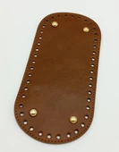 Çanta Aksesuar Suni Deri Taba Renk 25X12 cm Oval Çanta Tabanı (Light Gold Aparatlı) - 1