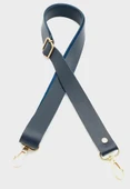 Çanta Aksesuar Suni Deri Ayarlı Çanta Sapı 120X2.4 Cm Lacivert Light Gold Metal - 1
