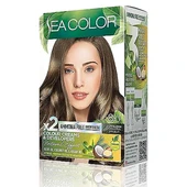 SEA COLOR Amonyaksız, Vegan, Doğal, Besleyici Kalıcı Saç Boyası%100 Beyaz Kapama 1 PAKET 2 x 50 ml Boya OKSİDAN Açık Kumral 8,0 - 1