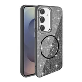 Galaxy S23 FE Kılıf M-safe Şarj Özellikli Parlayan Simli Zore Okso Kapak - 3