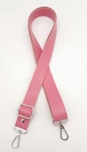 Çanta Aksesuar Suni Deri Ayarlı Çanta Sapı 120X2.4 Cm Fuşya Gümüş Metal - 1