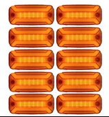 10 Adet Neon Ledli Yan Dorse Kasa Lambası 12-24 Volt Melek Kanadı Turuncu thumbnail 1