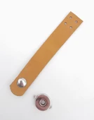 Çanta Aksesuar 11x2 cm Açık Taba Gerçek Deri Düz Çanta Kapağı Gümüş Metalli thumbnail 3