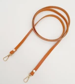 Çanta Aksesuar Gerçek Deri Spagetti Model Turuncu Taba Light Gold Metal Çanta Sapı thumbnail 3