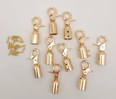 Çanta Aksesuar 12 mm Light Gold Renk Kancalı Kovan 10 Adet thumbnail 1