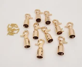 Çanta Aksesuar 12 mm Light Gold Renk Kancalı Kovan 10 Adet thumbnail 2