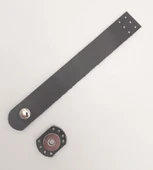 Çanta Aksesuar 18x2.3 cm Koyu Kahverengi Gerçek Deri Düz Çanta Kapağı Gümüş Metalli thumbnail 2