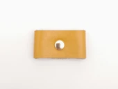 Çanta Aksesuar Hardal Renk Gerçek Deri Büzgülük Light Gold Metalli thumbnail 2