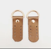 Çanta Aksesuar Tek Kat Suni Deri Sapucu Böce Bakır Renk Light Gold Metalli thumbnail 1