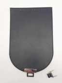 Çanta Aksesuar 15x22 cm Suni Deri Siyah Renk Kapak Gümüş Metalli - 2