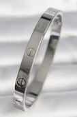 316L Çelik Gümüş Renk Cartier Model Kadın Bilezik - TJ-BB6736 - 1