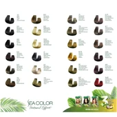 SEA COLOR Amonyaksız, Vegan, Doğal, Besleyici Kalıcı Saç Boyası%100 Beyaz Kapama 1 PAKET 2 x 50 ml Boya OKSİDAN Kramel 8,73 - 4