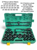 27 Parça 3/4 Kısa Havalı Lokma Seti Çantalı - 1