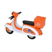 Çek Bırak Metal Vespa Motor 12 Cm - FY361A-12D - Turuncu - 4