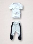 Süper Prens Nakışlı %100 Cotton Antibakteriyel 10lu Zıbın Takımı Hastane Çıkışı Lacivert - 7