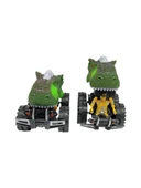 Sürtmeli Dinazor Robota Dönüşen Araba 14 Cm - Yeşil thumbnail 5