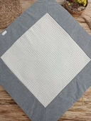 Yenidoğan Teri Cotton Taç Nakışlı Prizma Taş Kundak Bebek Battaniyesi Krem - 5