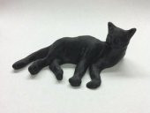 Uzanan Kedi Biblo Masaüstü Dekoratif Hediyelik Süs Eşyası Maket - 4