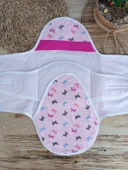 Yenidoğan İlk Baharın Ceylanı Nakışlı Çıt Çıt Kapama Bebek Kundak Pembe thumbnail 5
