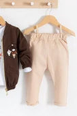 Forest Hırkalı 3'lü % 100 Pamuk Erkek Bebek Takımı thumbnail 5