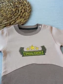 Özel Kuvvetler Nakışlı Bere Şapkalı Kız Erkek Bebek Tulumu Sütlü Kahve - 4