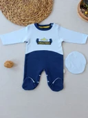 Özel Kuvvetler Nakışlı Bere Şapkalı Kız Erkek Bebek Tulumu Lacivert - 3