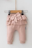 Fırfır Detaylı Fiyonk Boneli % 100 Pamuklu Kız Bebek Takımı thumbnail 4