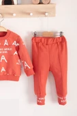 Harf Baskılı 2'li % 100 Pamuk Erkek Bebek Takımı thumbnail 5