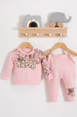 Happy Yaprak Desenli 2'li Kız Bebek Takım thumbnail 1