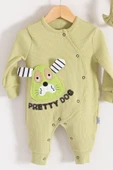 Pretty Dog Nakışlı Bandanalı % 100 Pamuk Kız Bebek Tulumu thumbnail 4