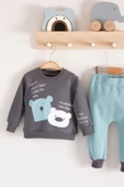 No Problem Yazılı Bear Desenli 2'li Erkek Bebek Takımı thumbnail 5