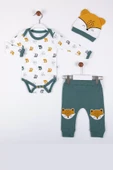 Little Fox Desenli 3'lü % 100 Pamuklu Erkek Takım - 3