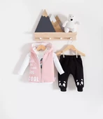 Yelekli 3 Lü Kız Bebek Takım thumbnail 3
