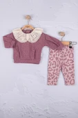 Büyük Yaka Güpürlü 2'li Kız Bebek Takım thumbnail 2
