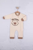 Persona Bear Nakışlı % 100 Pamuk Erkek Bebek Tulum thumbnail 2