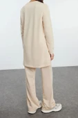Tarz Kadın Modern Moda Normal Bel Geniş Paça Bisiklet Yaka Asimetrik Kesim Örme Alt-Üst Takım - 3