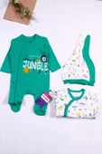 Jungle Desenli Erkek Bebek 4'lü Tulum Seti thumbnail 1